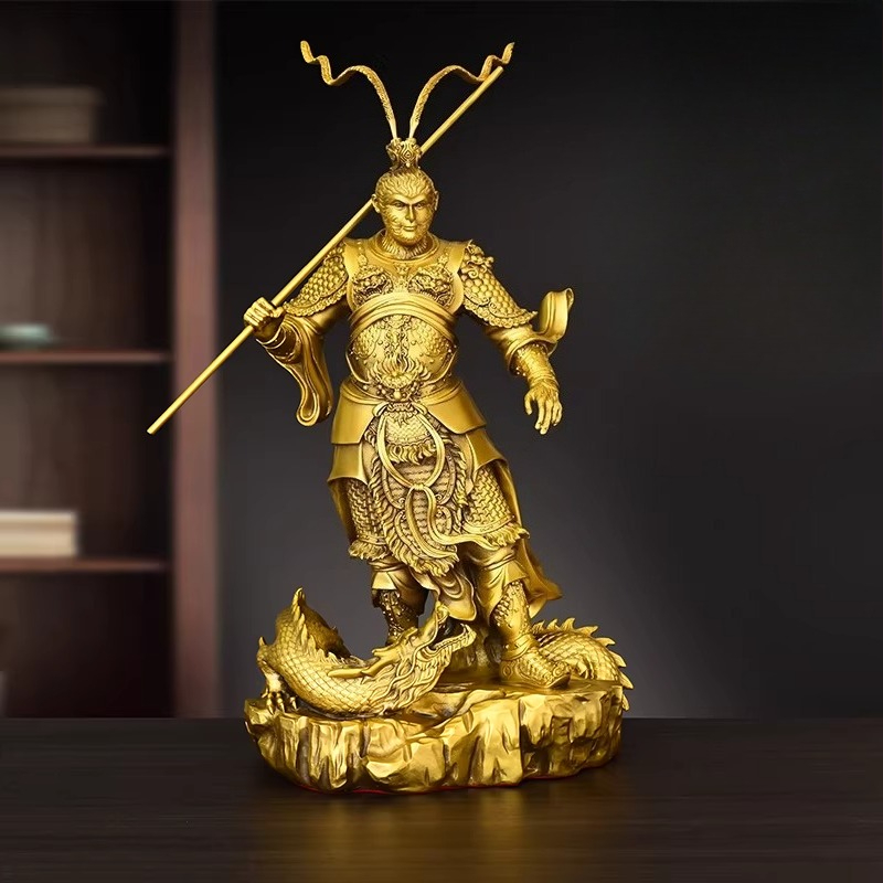 Home Decor Statue - Brass Monkey Statue of The Victorious