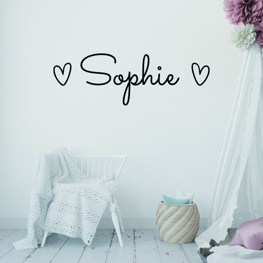 Home Decor Sticker - 1pc Romantic Personalize Custom Name Love