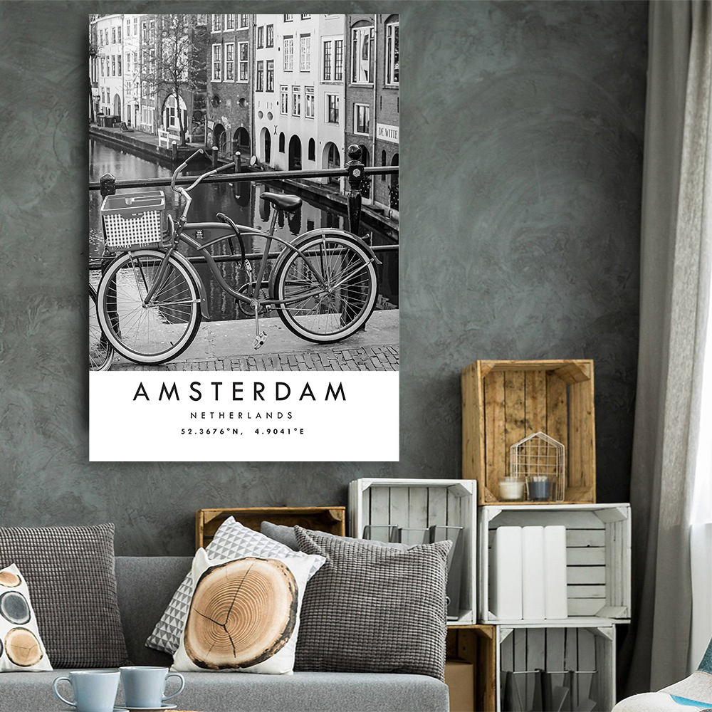 Home Decor Netherlands - Amsterdam Travel Print Poster Netherlands Poster
