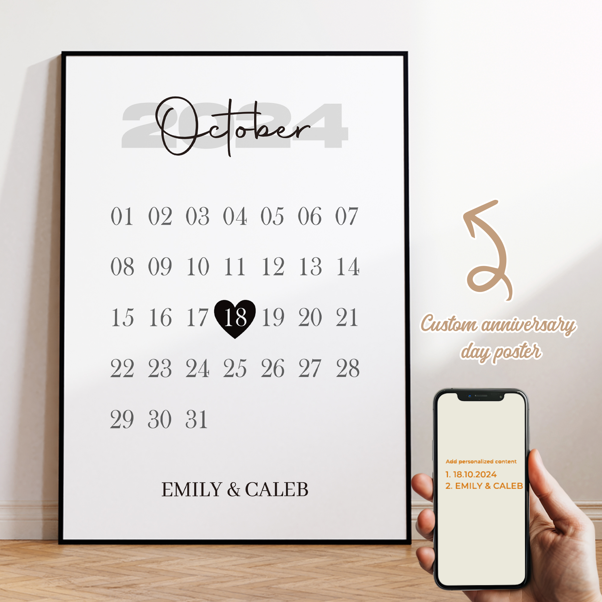 Home Decor Aesthetic - Personalized Custom Name Valentine's Day Gift