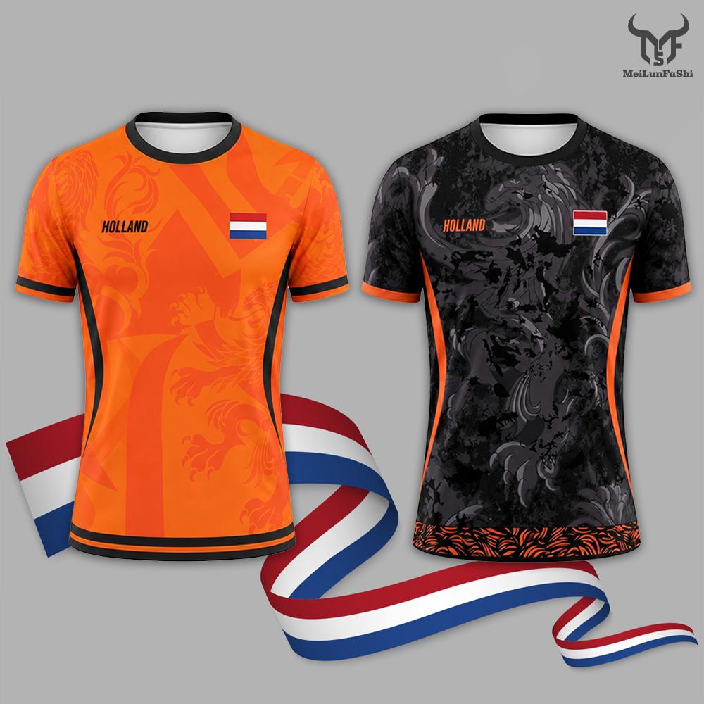 Home Decor Netherlands - Dutch Flag 3DPrint Football Jersey Training