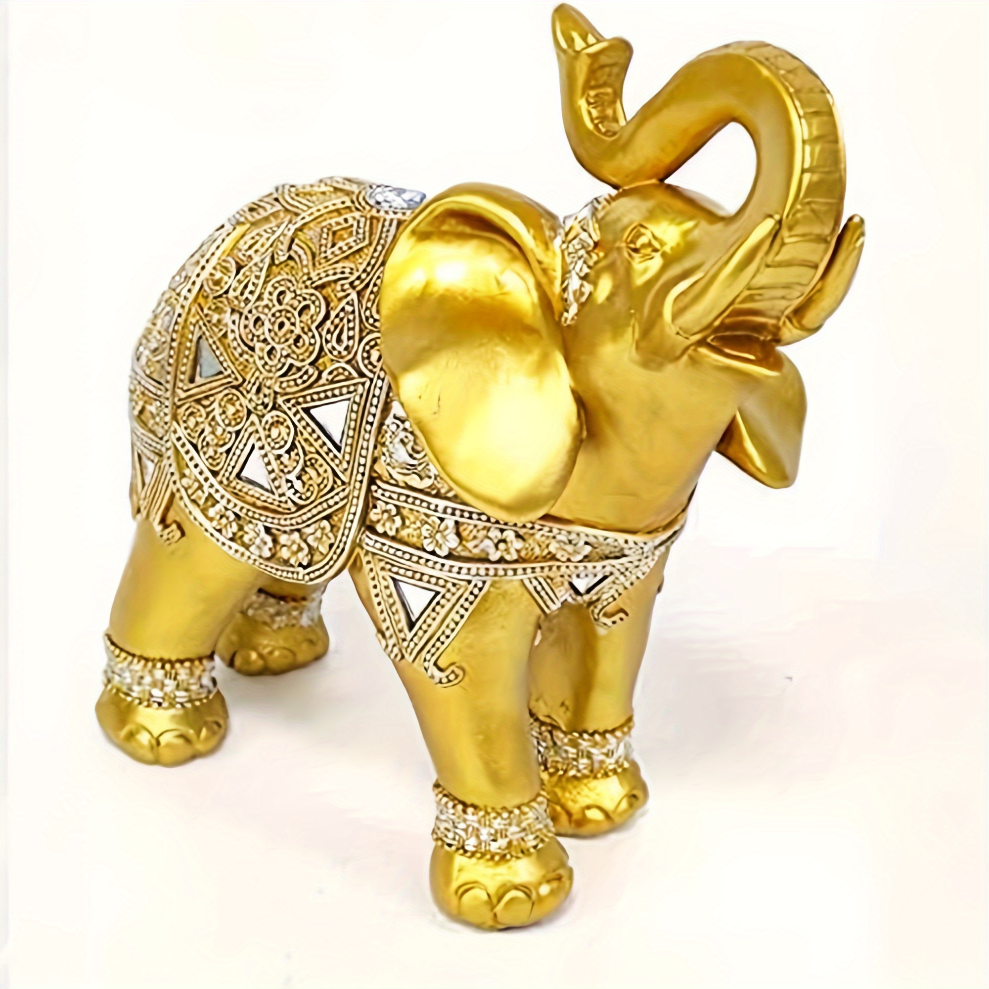 Home Decor Statue - 9 Inch Elephant Statue Figurine –