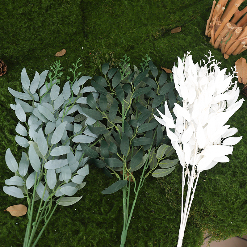 Home Decor Garland - Artificial Silk Willow Leaf Plants Home