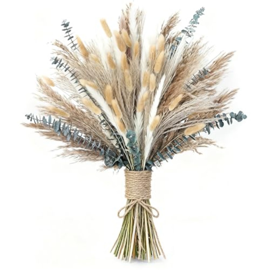 Pampas Grass Decor - 120 PCS Dried Pampas Grass, Dried