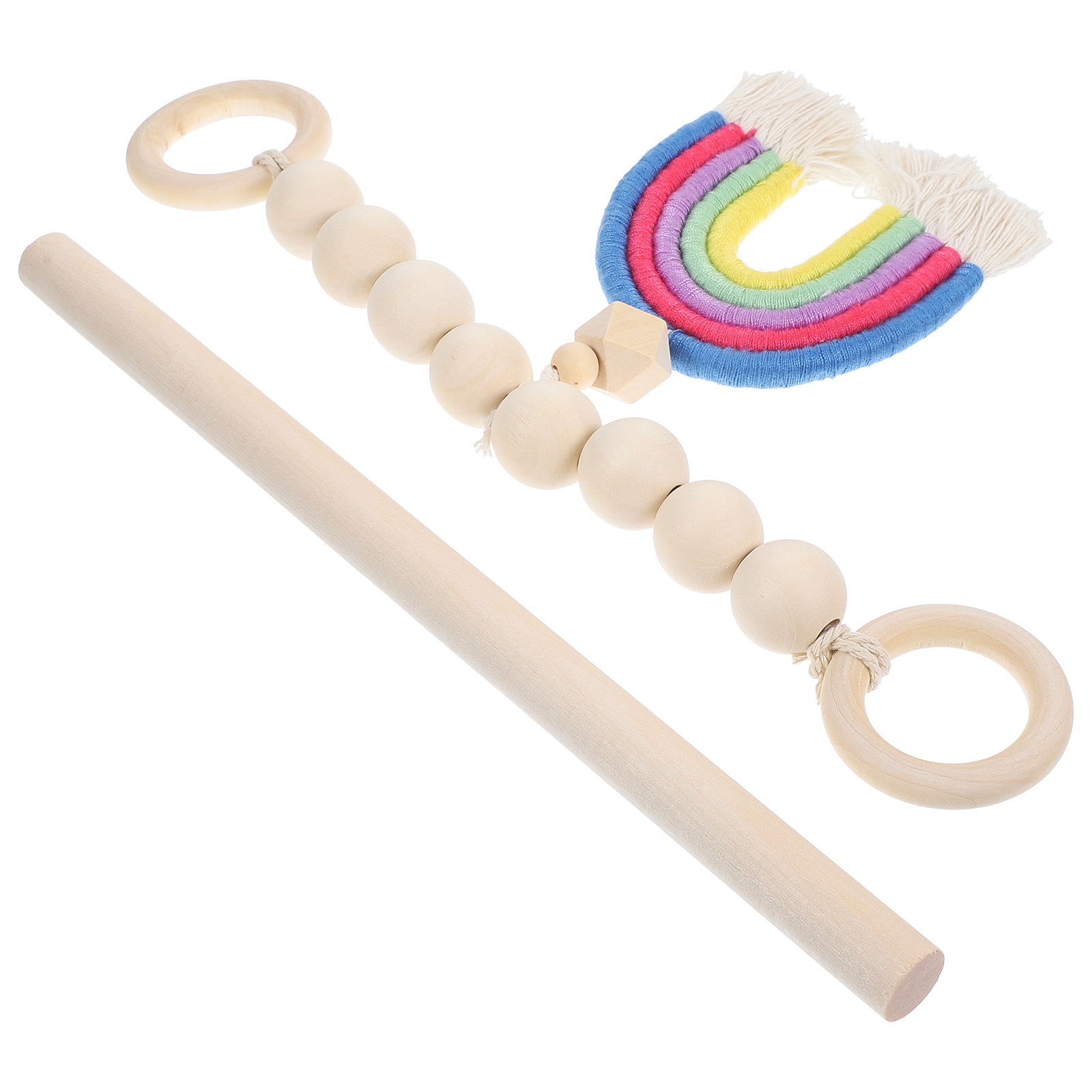 Home Decor Curtain - 1Set Rainbow Tassel Bead Curtain Tiebacks