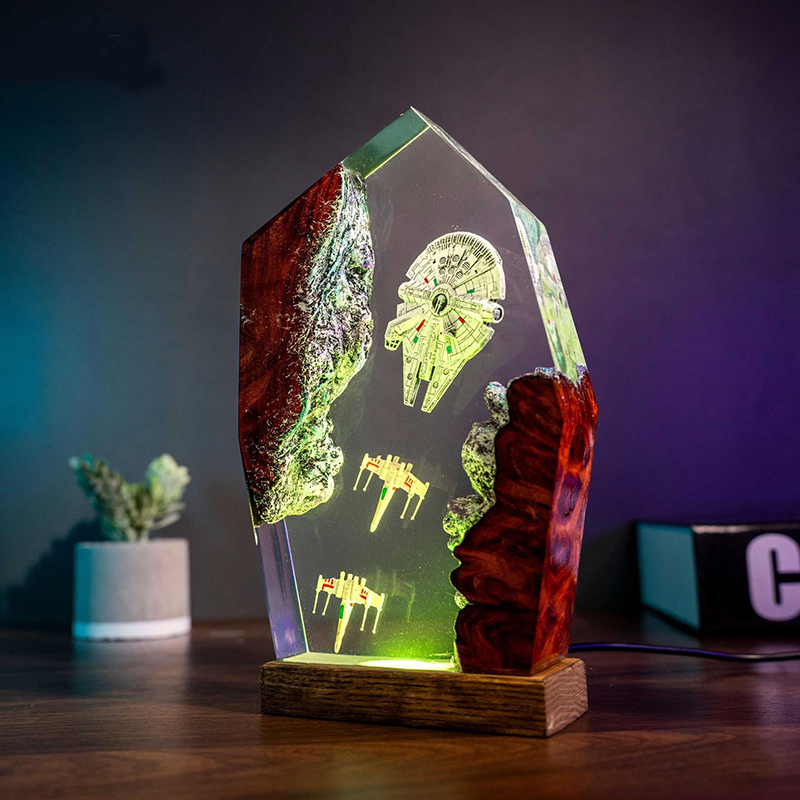 Home Decor Statue - Table Resin Lamp Universe War Sence