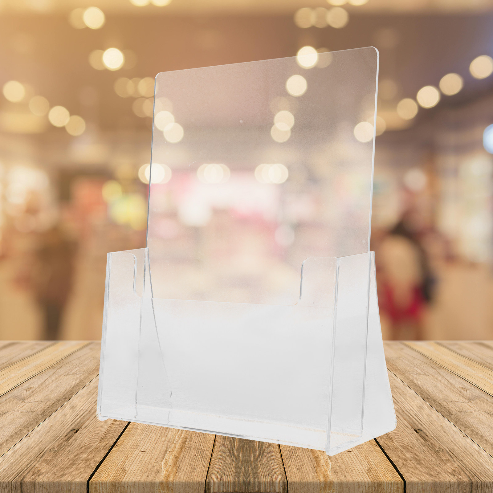 Home Decor Brochure - Clear Acrylic Display Stand for Brochures