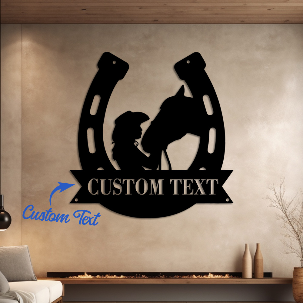 Home Decor Rustic - 1pc Fashion Customized Horseshoe Wall Metal