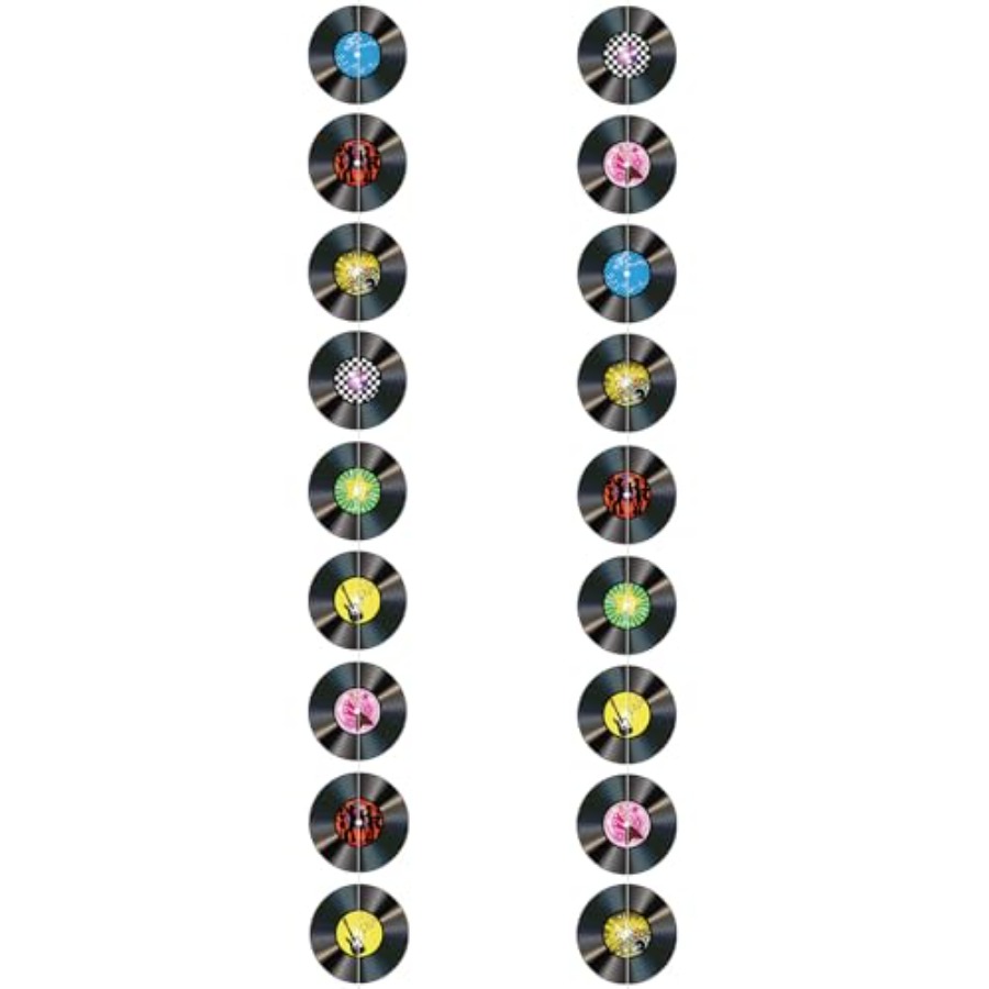 Home Decor Garland - 18 Pcs for Music Record Hanging