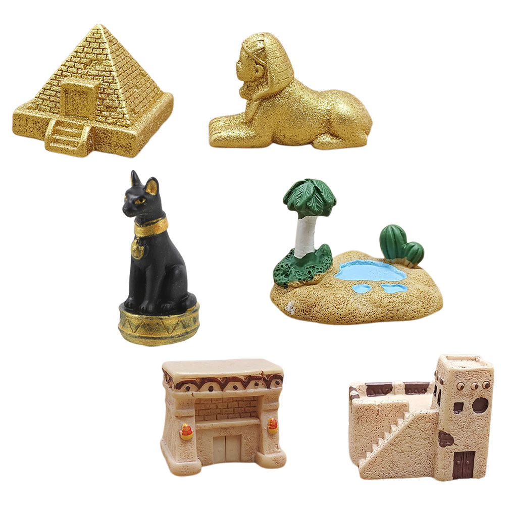 6pcs Egyptian Pyramid Models M - Home Decor Statue ulasan dan harga