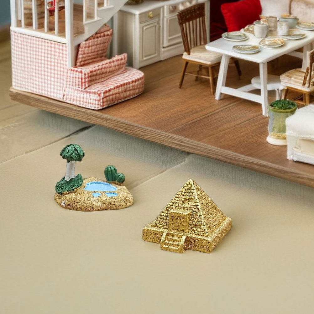 6pcs Egyptian Pyramid Models M - Home Decor Statue ulasan dan harga