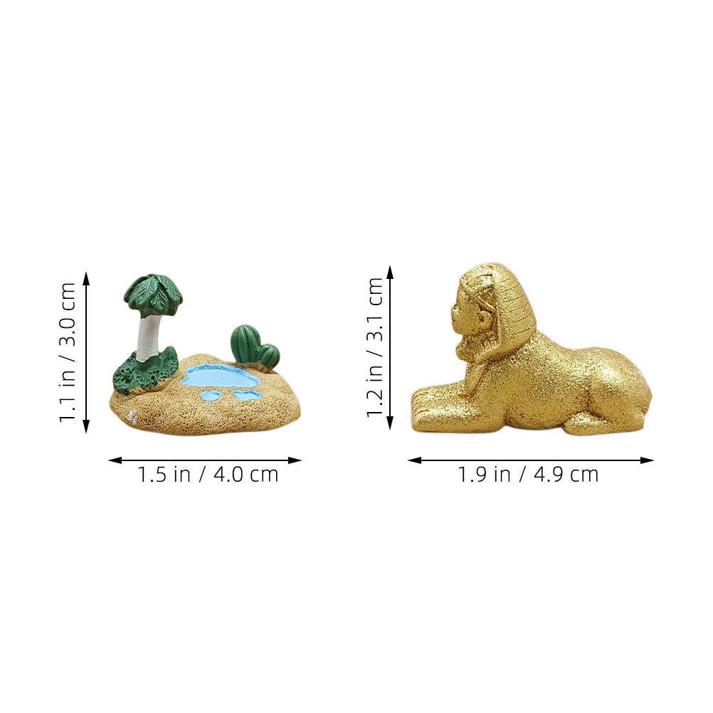 6pcs Egyptian Pyramid Models M - Home Decor Statue ulasan dan harga