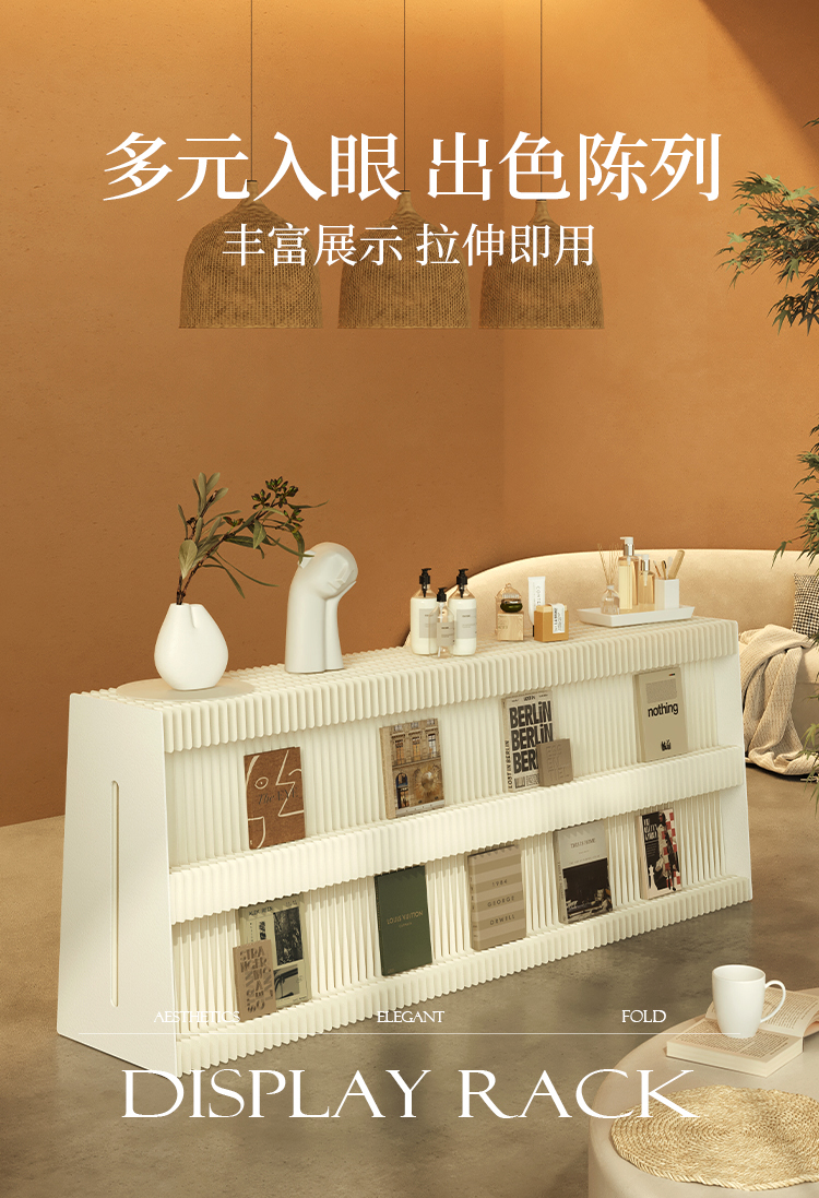 Folding Bookshelf Newspaper Sh - Home Decor Brochure ulasan dan harga