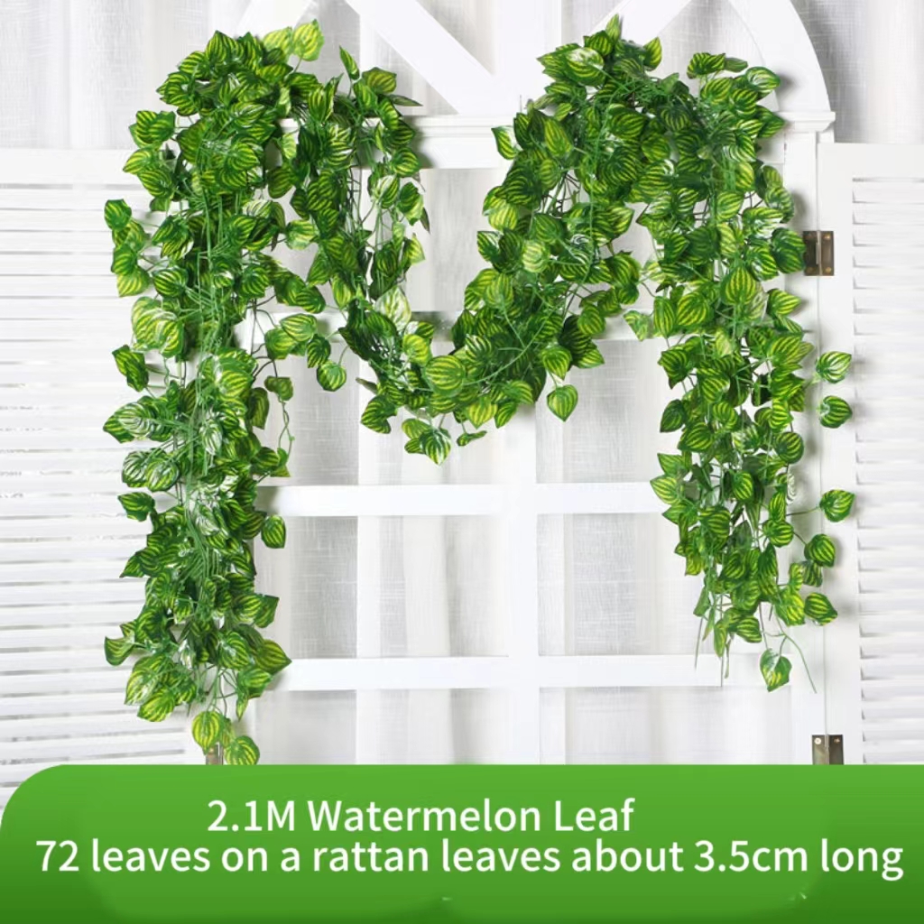 2.1M Green Ivy Leaf Hanging Vi - Home Decor Garland ulasan dan harga