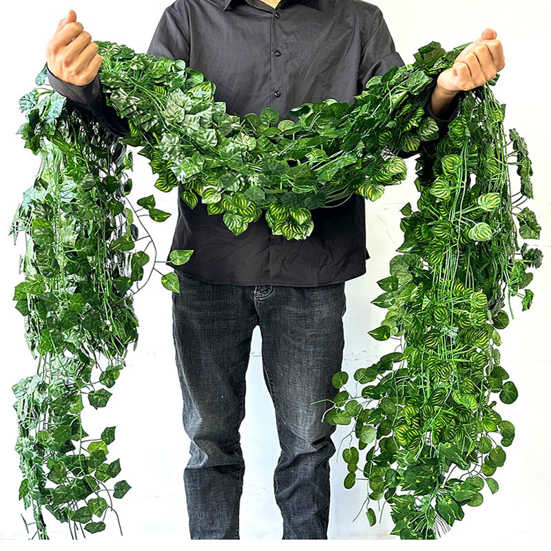 2.1M Green Ivy Leaf Hanging Vi - Home Decor Garland ulasan dan harga