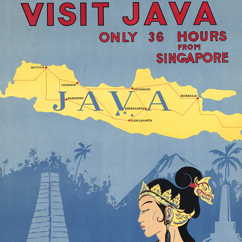 Bali Java Vintage Travel Poste - Home Decor Indonesia ulasan dan harga