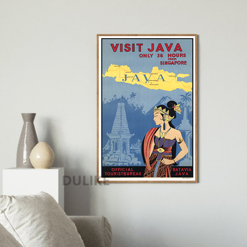 Bali Java Vintage Travel Poste - Home Decor Indonesia ulasan dan harga