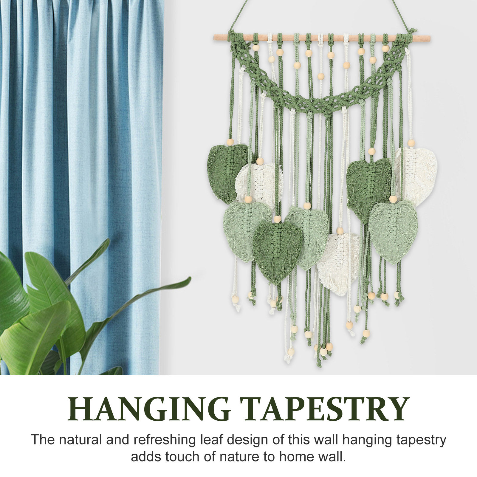 Nordic Style Woven Tree Leaf T - Home Decor Tree ulasan dan harga