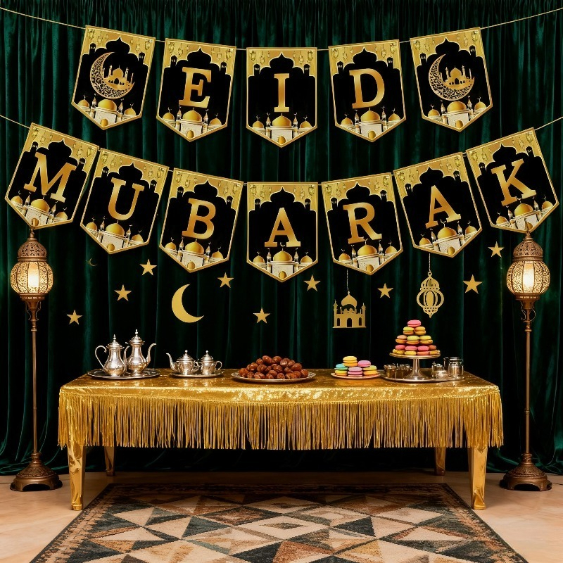 2026 Eid Mubarak Paper Garland - Home Decor Garland ulasan dan harga