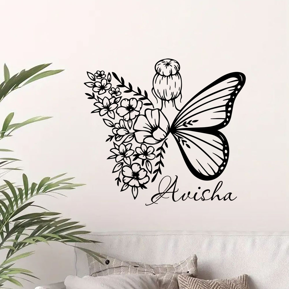 1PC NEW Butterfly Flower Fairy - Home Decor Sticker ulasan dan harga