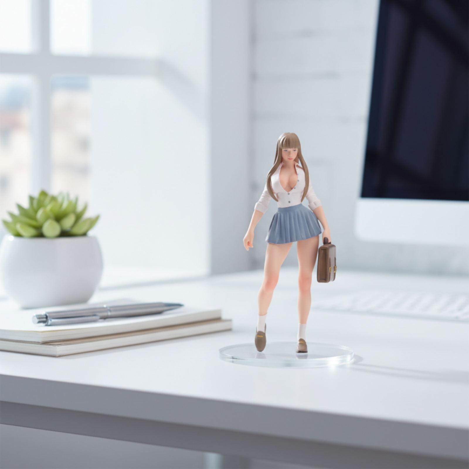 Hand-Painted Girl Figurine Min - Home Decor Statue ulasan dan harga