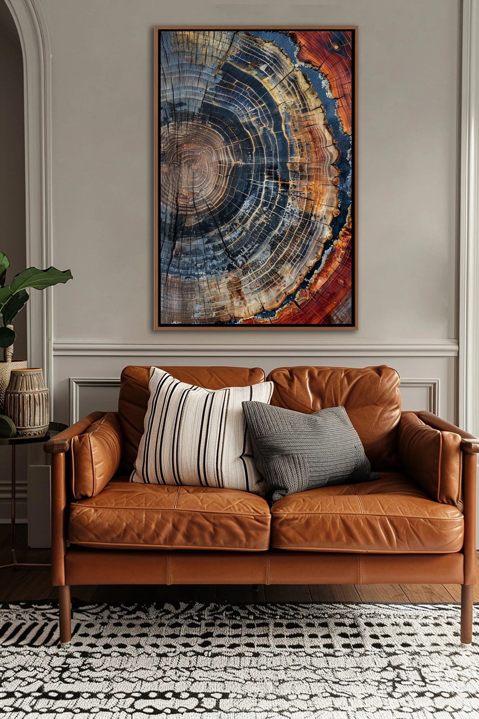 Tree Ring Framed Wall Art, Abs - Home Decor Tree ulasan dan harga