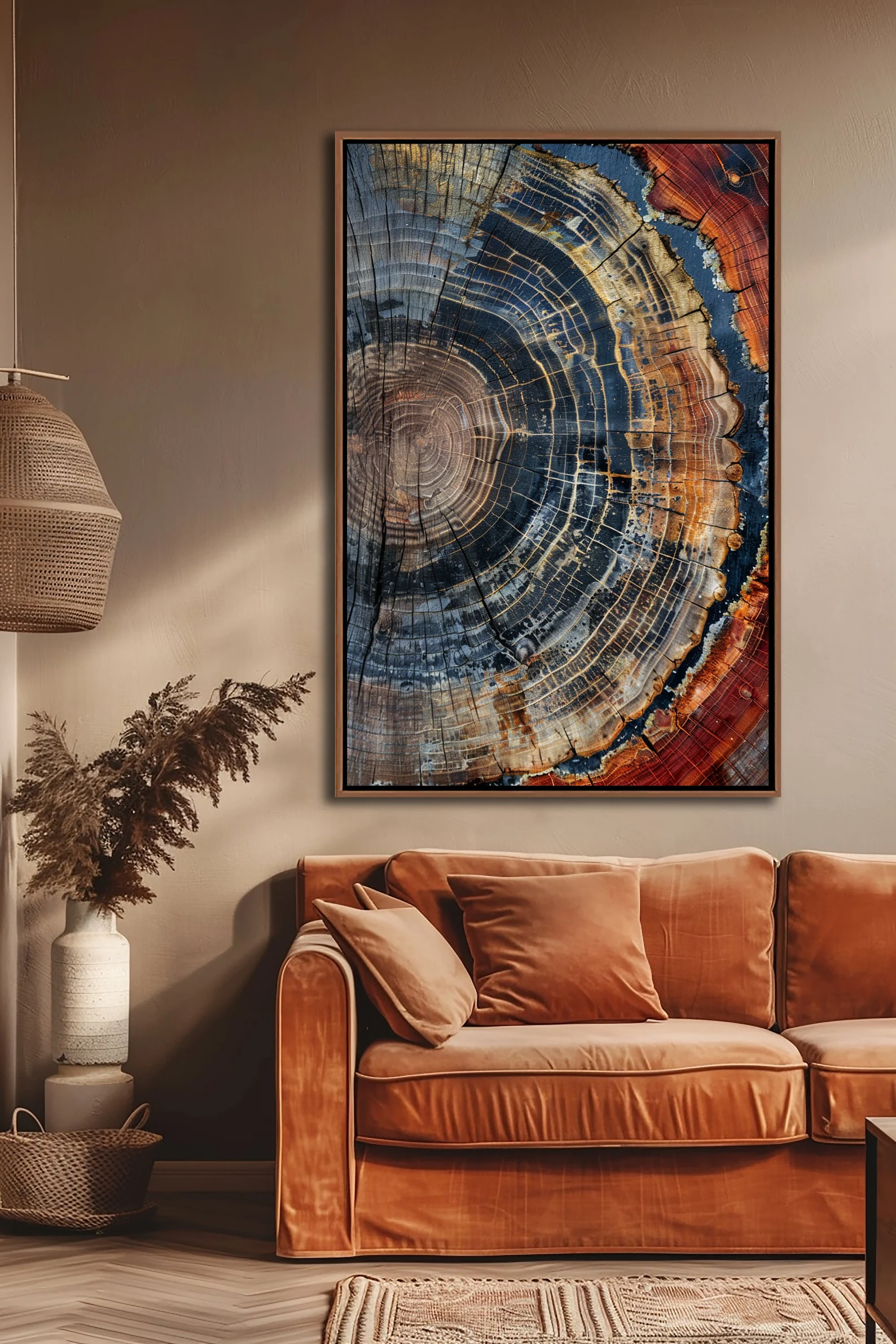 Tree Ring Framed Wall Art, Abs - Home Decor Tree ulasan dan harga