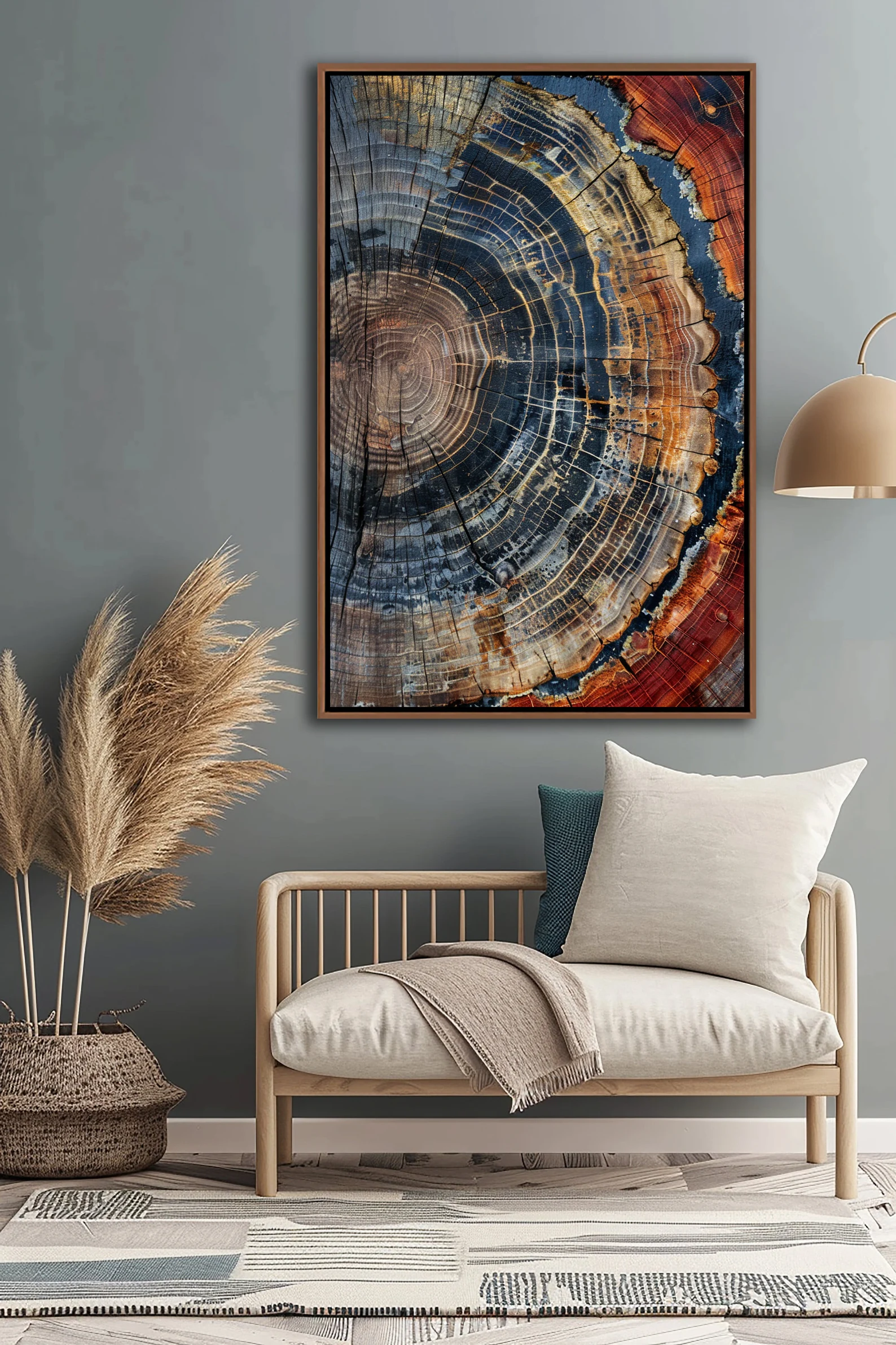 Tree Ring Framed Wall Art, Abs - Home Decor Tree ulasan dan harga