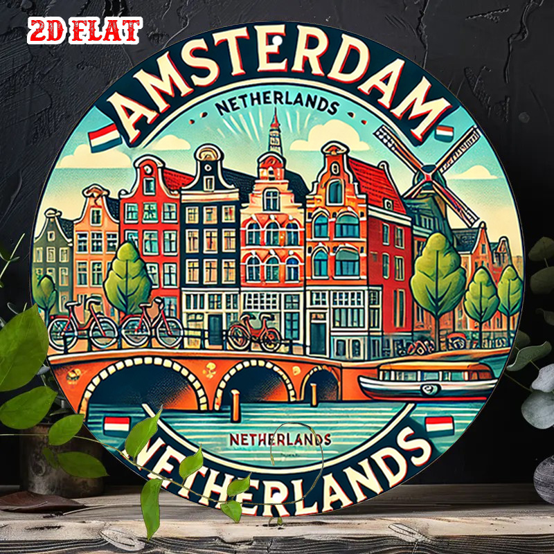 2D Flat, 1pc Amsterdam Netherl - Home Decor Netherlands ulasan dan harga