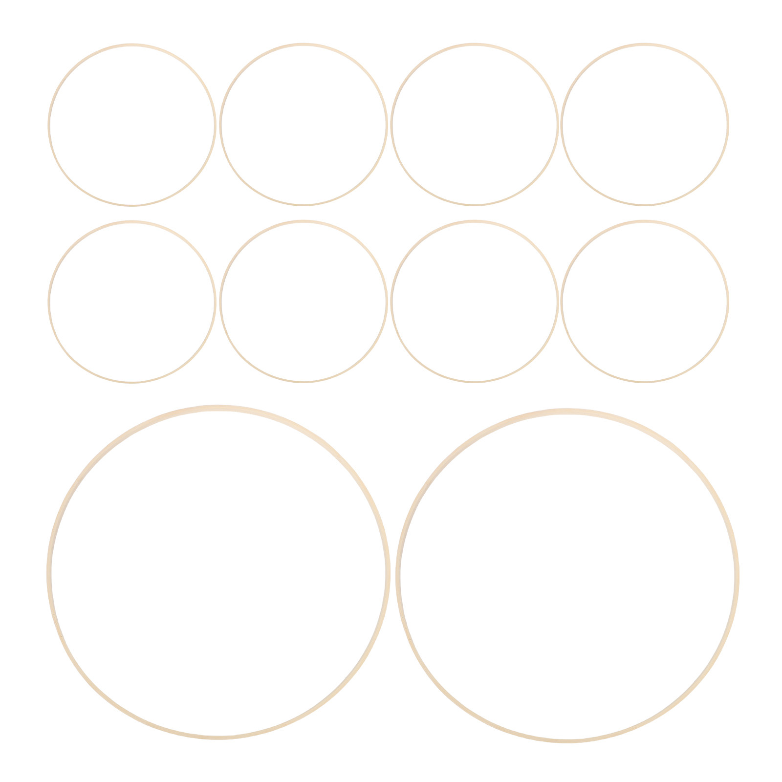 10Pcs Bamboo Floral Hoops Rust - Home Decor Garland ulasan dan harga