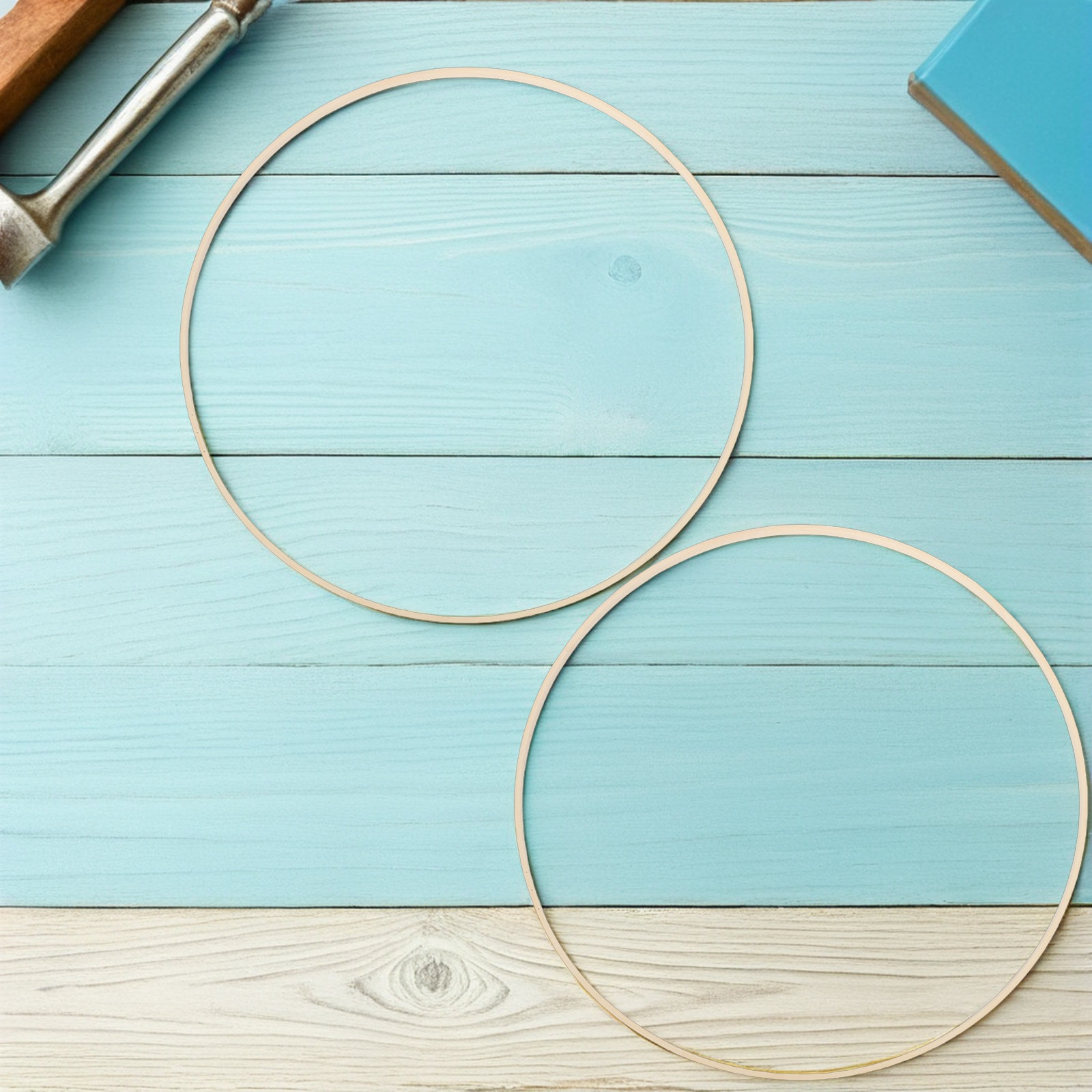 10Pcs Bamboo Floral Hoops Rust - Home Decor Garland ulasan dan harga