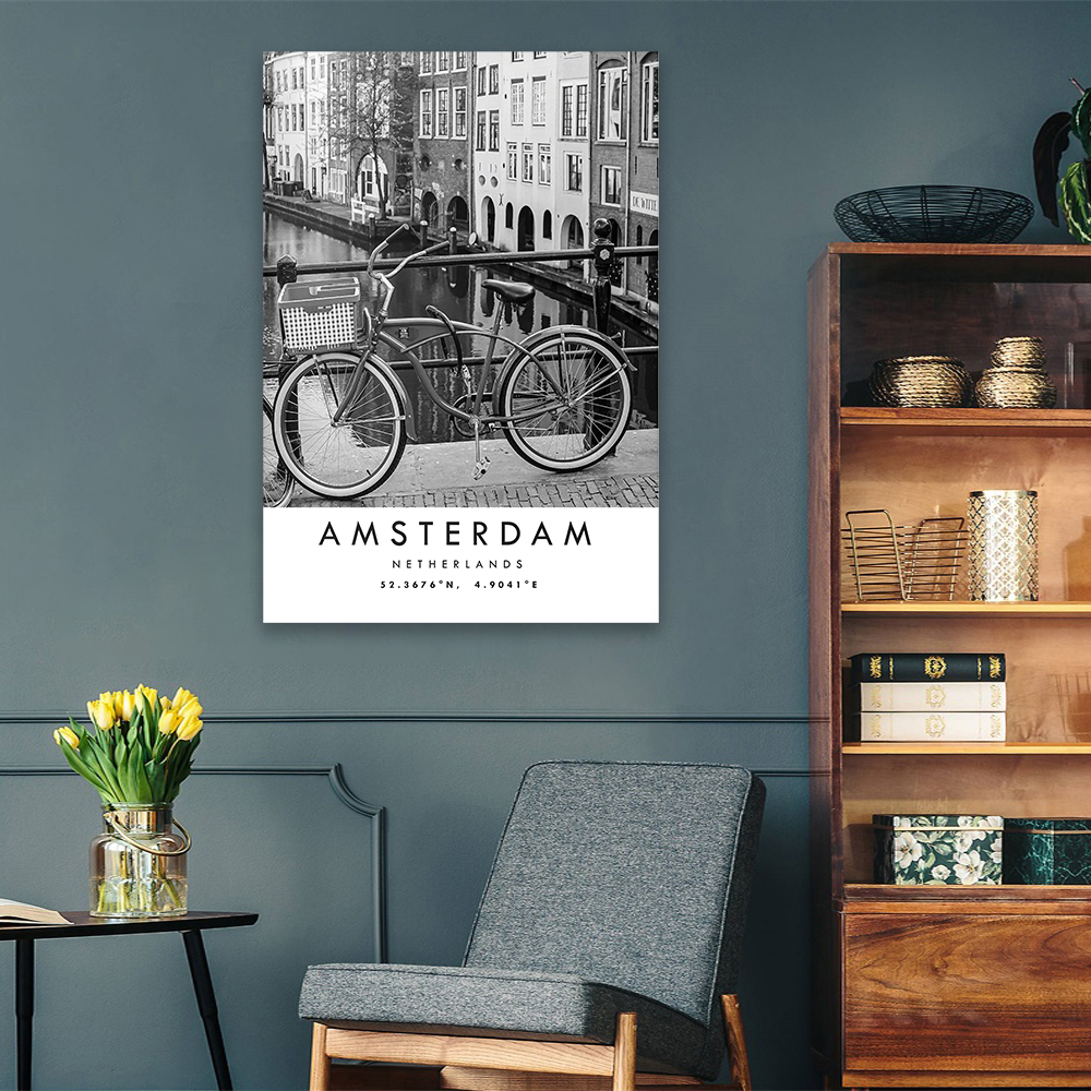 Amsterdam Travel Print Poster  - Home Decor Netherlands ulasan dan harga
