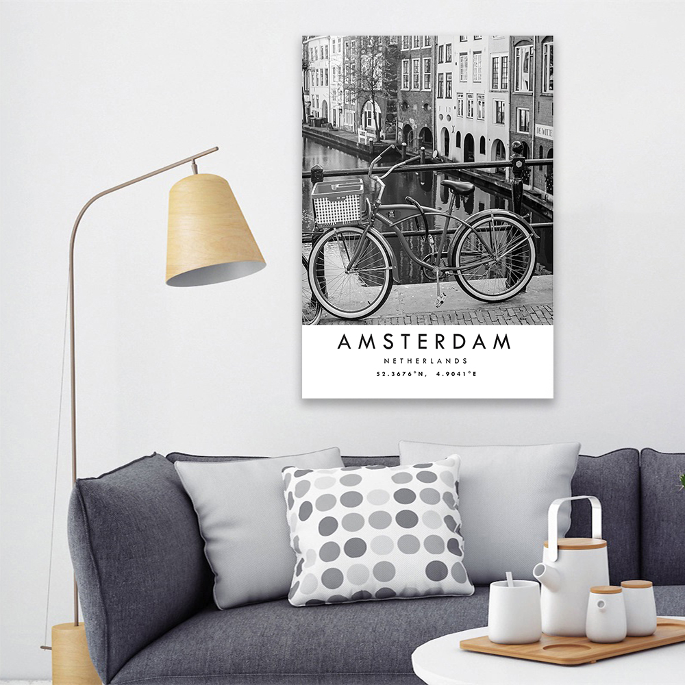 Amsterdam Travel Print Poster  - Home Decor Netherlands ulasan dan harga