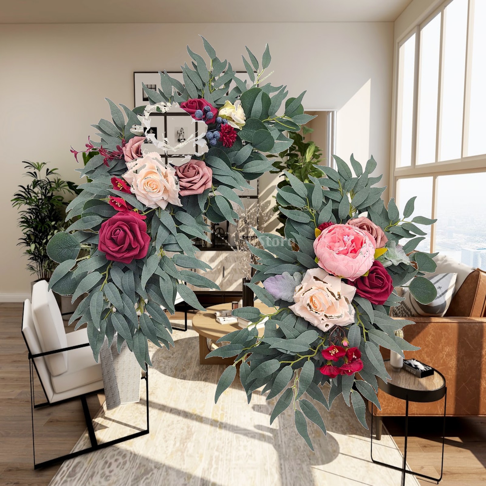 Artificial Silk Flower Garland - Home Decor Garland ulasan dan harga