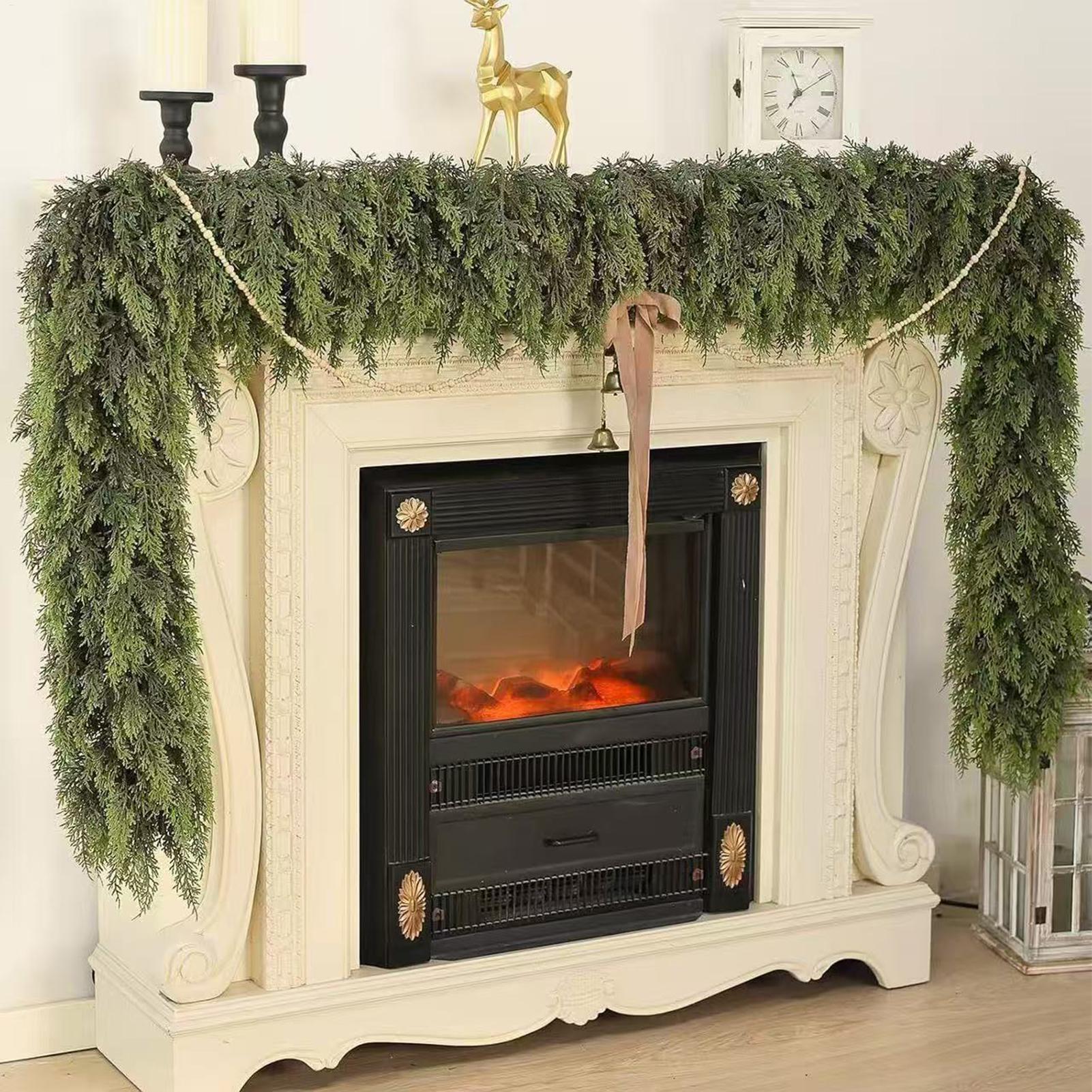 Christmas Cedar Garland Winter - Home Decor Garland ulasan dan harga