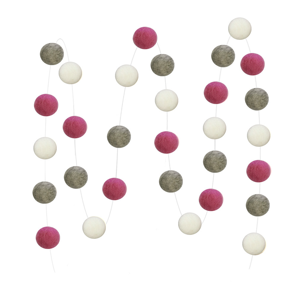 2M Handmade Wool Ball Garland  - Home Decor Garland ulasan dan harga