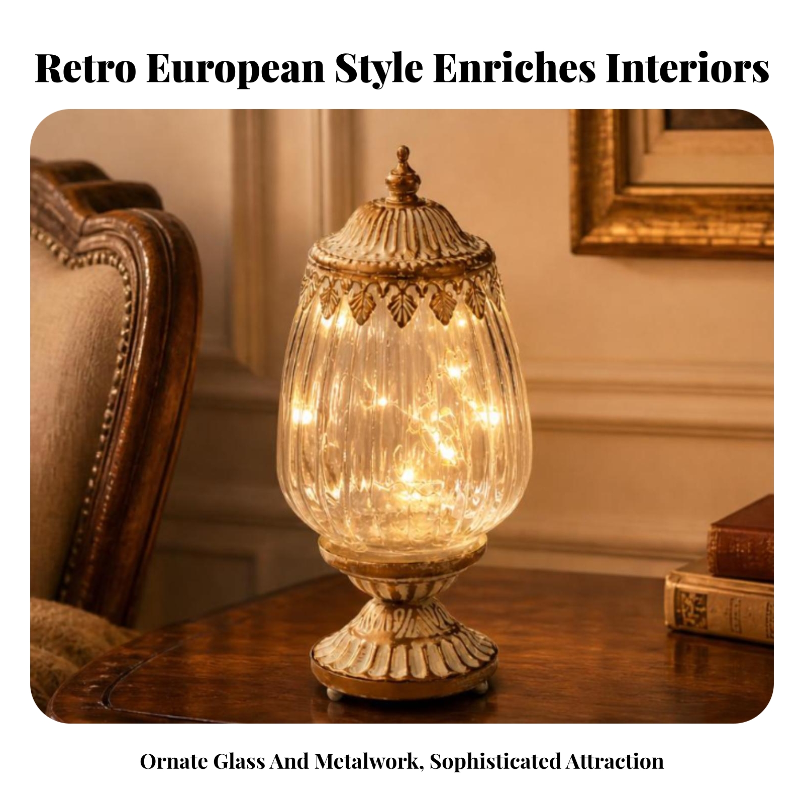 Vintage Ribbed Glass Lantern O - Home Decor Lamp ulasan dan harga