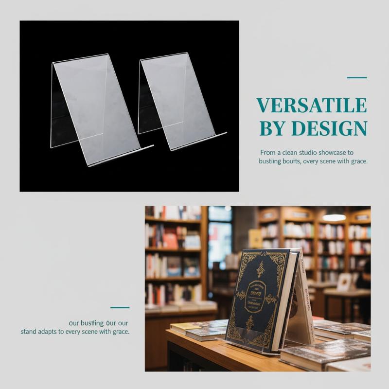 1pc Acrylic Book Display Stand - Home Decor Brochure ulasan dan harga