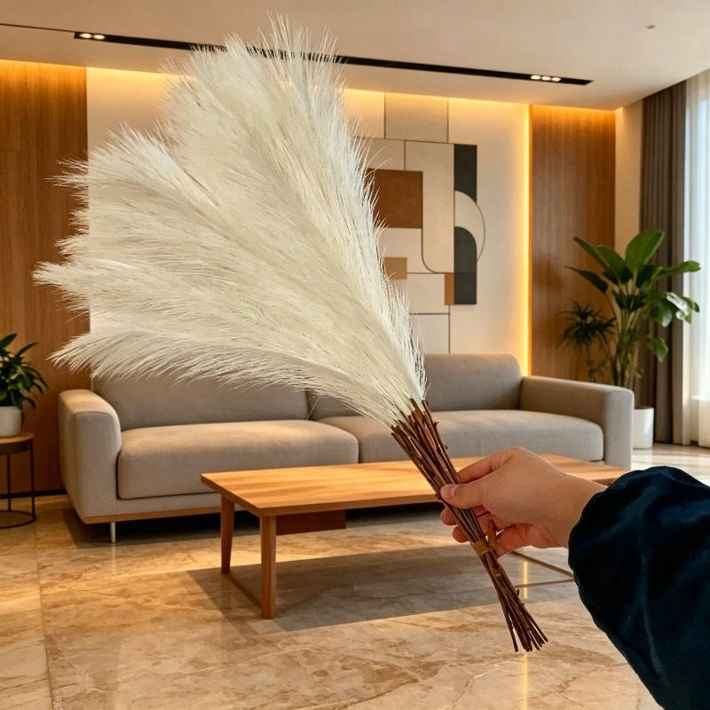 Faux Pampas Grass Bundle Fluff - Pampas Grass Decor ulasan dan harga