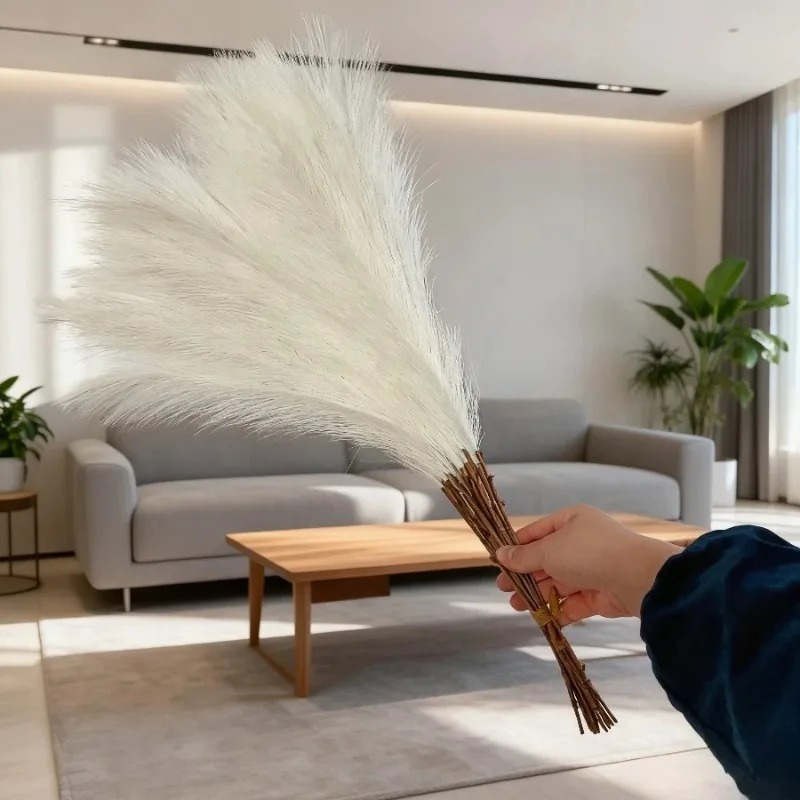 Faux Pampas Grass Bundle Fluff - Pampas Grass Decor ulasan dan harga