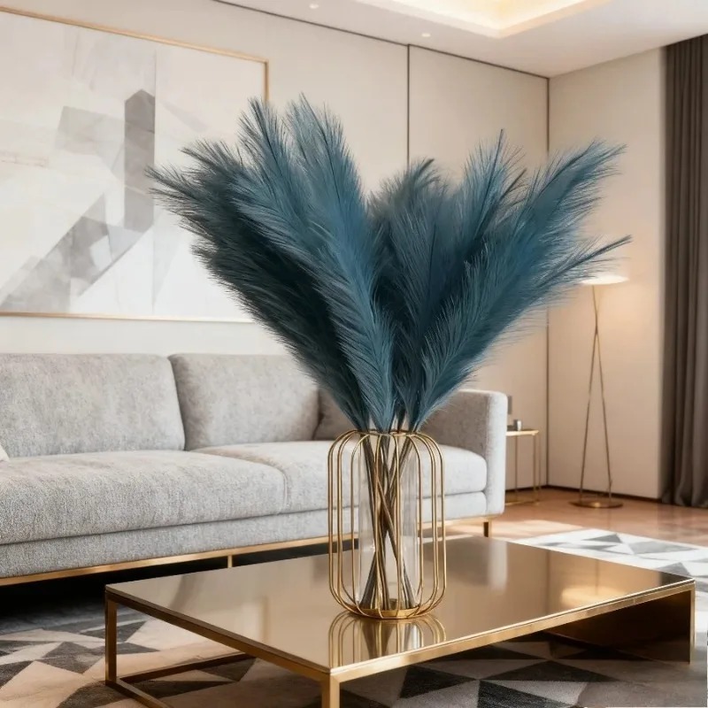 Faux Pampas Grass Bundle Fluff - Pampas Grass Decor ulasan dan harga
