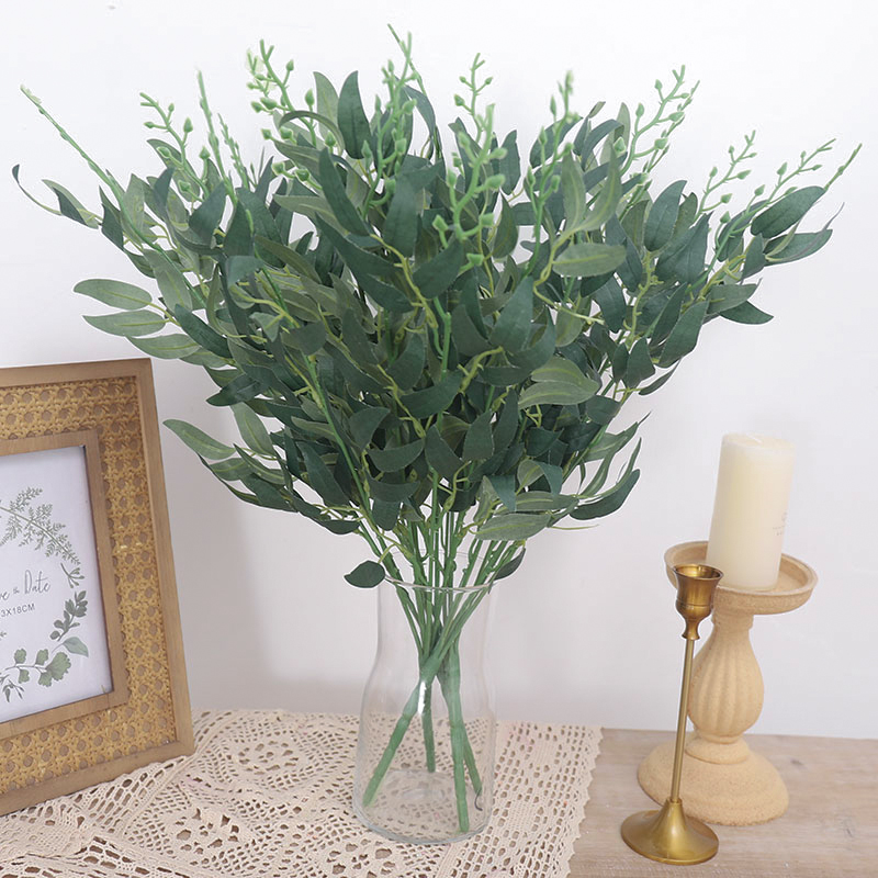 Artificial Silk Willow Leaf Pl - Home Decor Garland ulasan dan harga