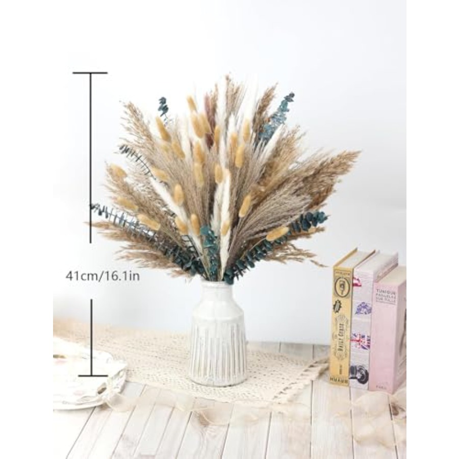 120 PCS Dried Pampas Grass, Dr - Pampas Grass Decor ulasan dan harga