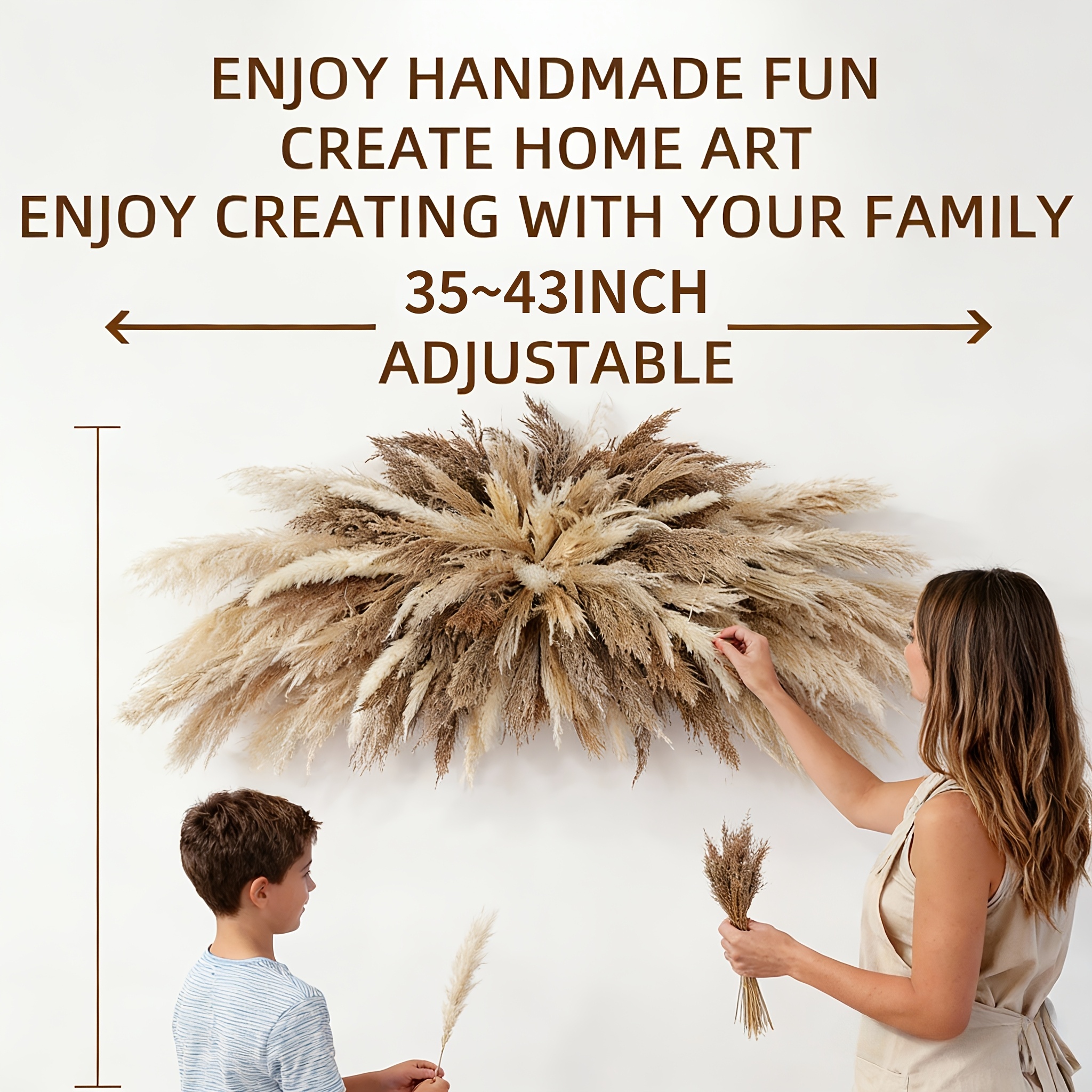 Decorative Wall Arrangement of - Pampas Grass Decor ulasan dan harga