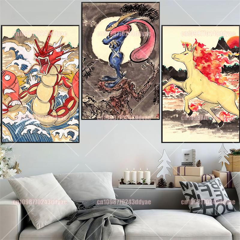Pokémon Poster Canvas Print Tr - Home Decor Aesthetic ulasan dan harga