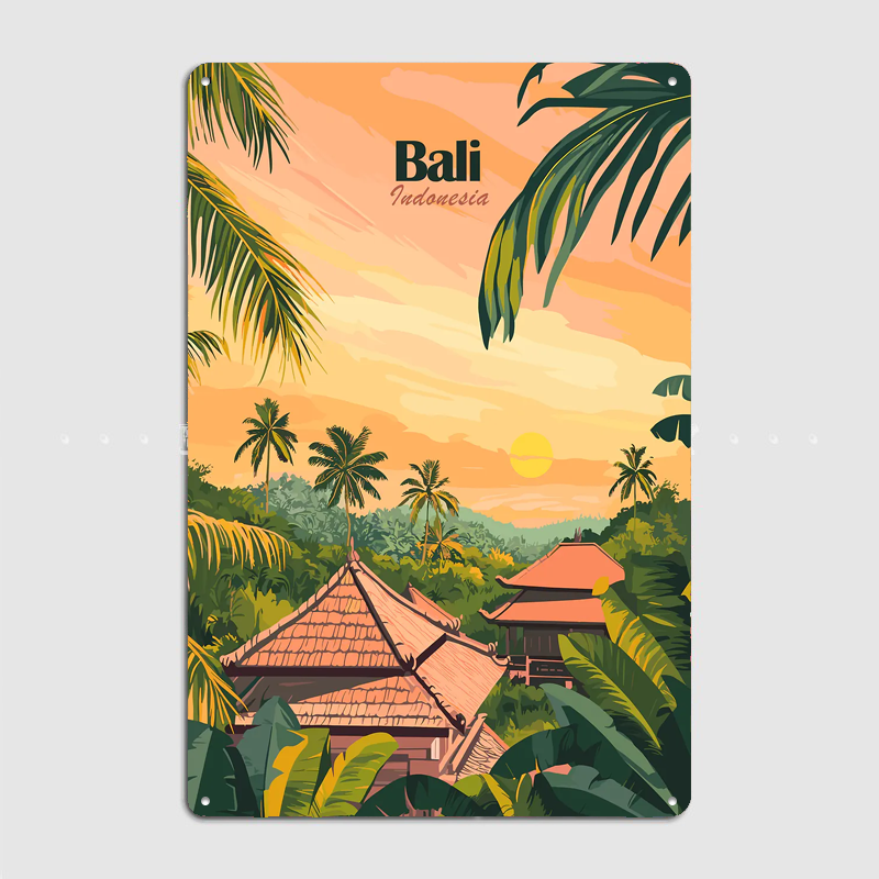 Bali, Indonesia Travel Poster  - Home Decor Indonesia ulasan dan harga