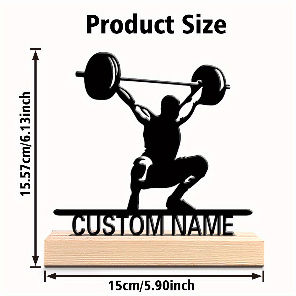 Custom Weightlifting Metal Sta - Home Decor Statue ulasan dan harga