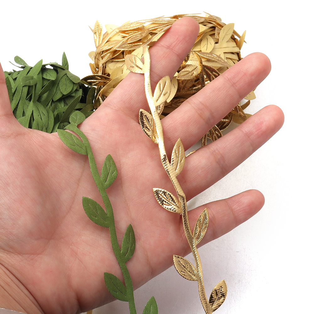 5//10/20M Gold Leaves Vine Art - Home Decor Garland ulasan dan harga
