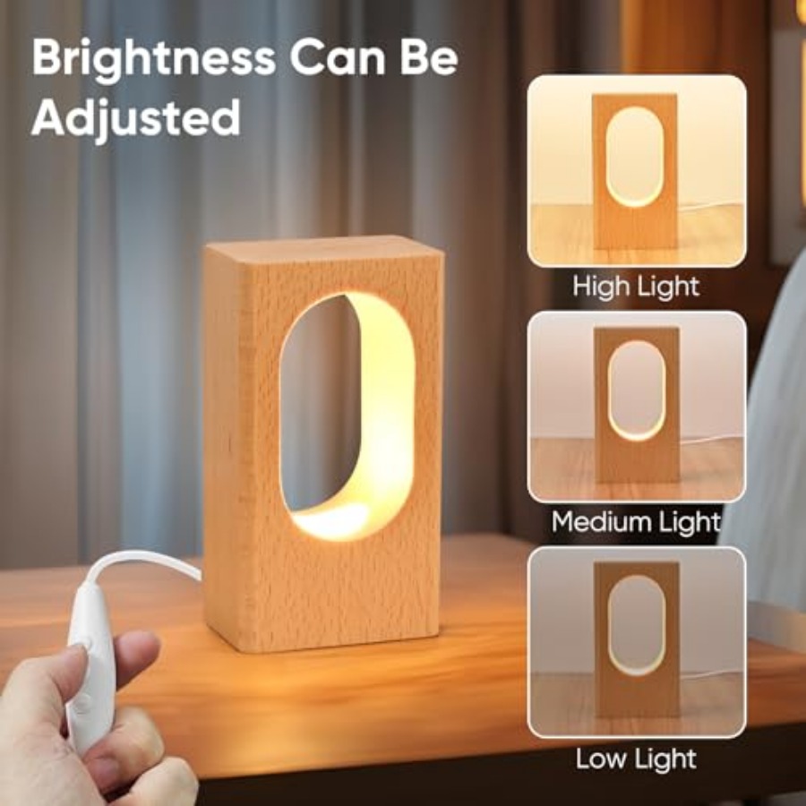 LED Wood Desk Lamp, Bedroom Be - Home Decor Lamp ulasan dan harga