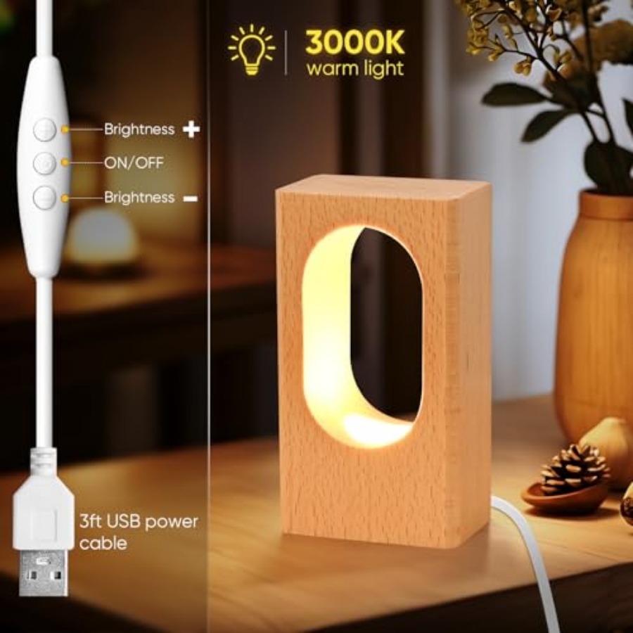 LED Wood Desk Lamp, Bedroom Be - Home Decor Lamp ulasan dan harga